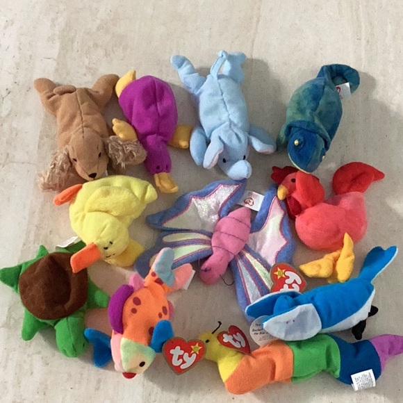 Ty Teenie Beanie Babies 1993 Vintage 90s Toys Animals Lot Of 11 McDonald’s Toy - Picture 11 of 11